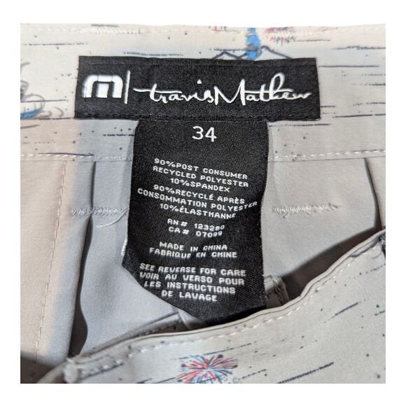 Travis Mathew Men's Size 34 Vacation Vibe flat front Shorts Golf Beach USA - Picture 6 of 8